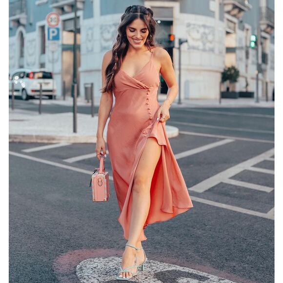 ZARA BLOGGER FAVE!!! V-Neck Dress with Slit NWT - Picture 14 of 16